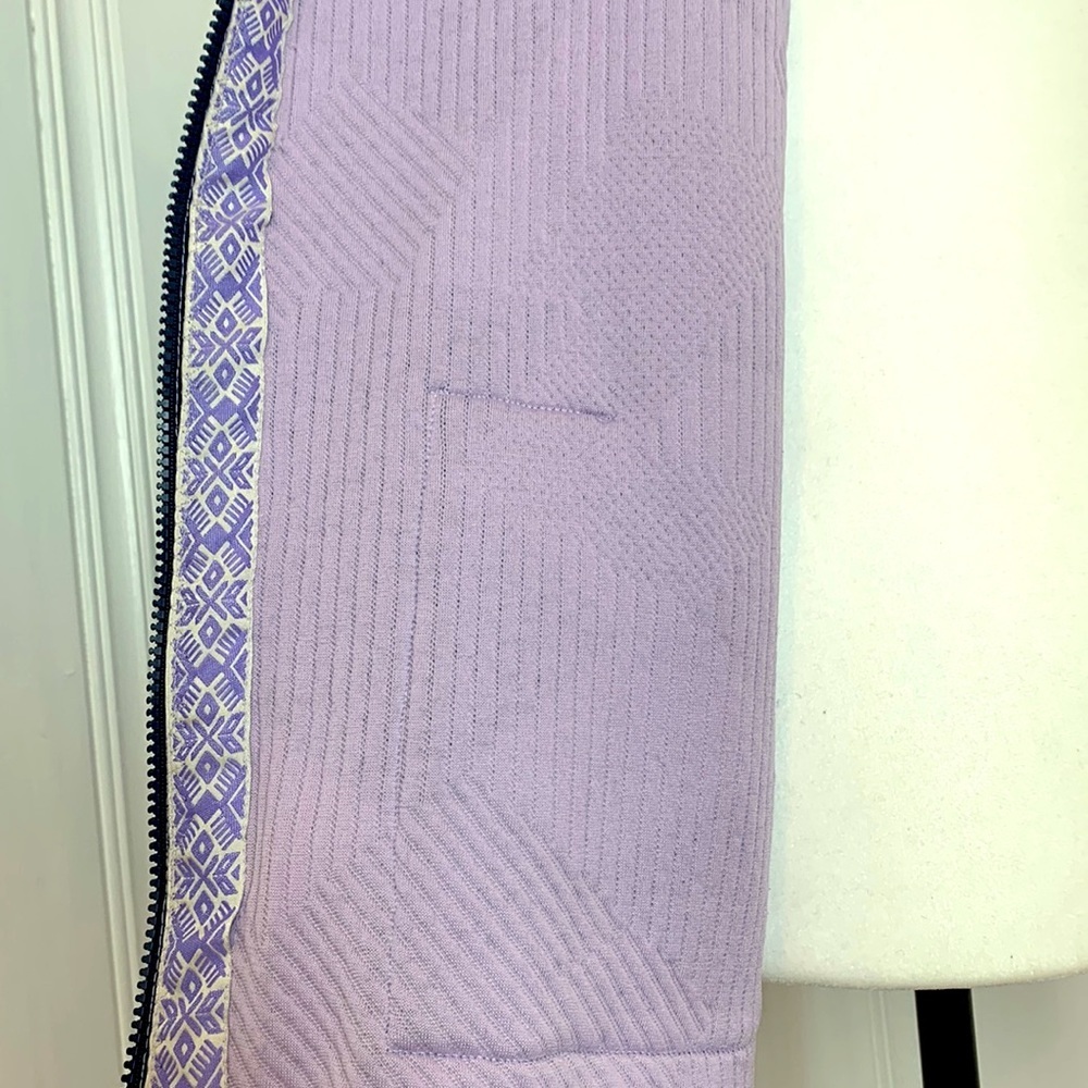 Geometrical lavender, navy and light grey quilted jacket - Picture 7 of 7